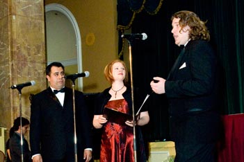 Ben Crunchily (pianist), Romulo Delgado (tenor), Sinead Surge (soprano) and Darrel Hicks (tenor) (left to right)