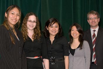 Carla Rosario, Elissa Tepperman, Amy Wong, Colleen Wu and Ben Alman (left to right)