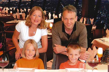 Jenny and Stefan Hofer with their children Lisa and Daniel